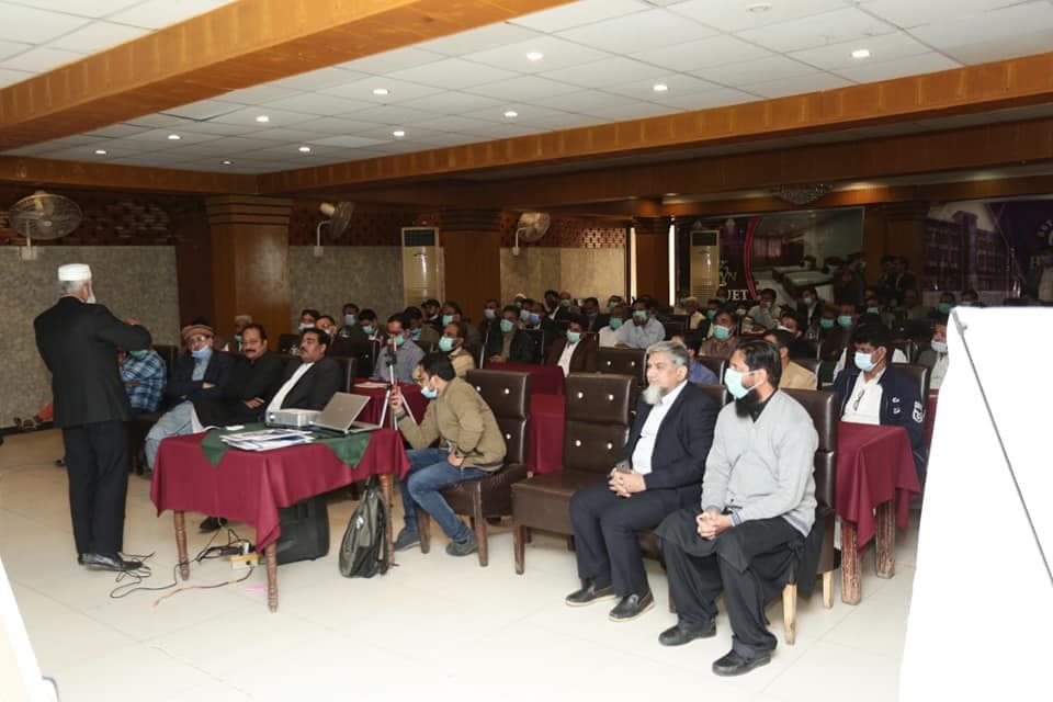 Audience attending a workshop session led by Dr Zafar Iqbal Abbasi
